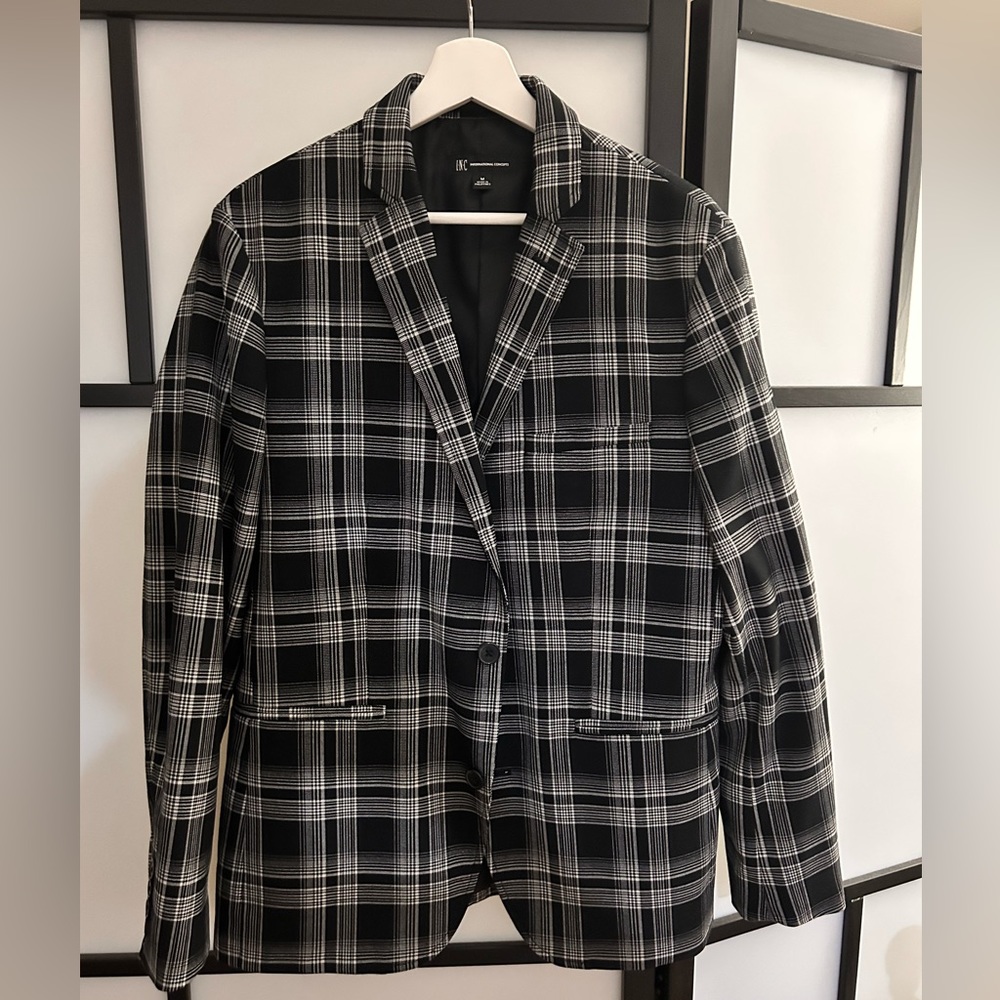 INC Slim Fit Plaid Blazer